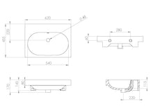 Load image into Gallery viewer, AUSTEN 62x45cm washbasin
