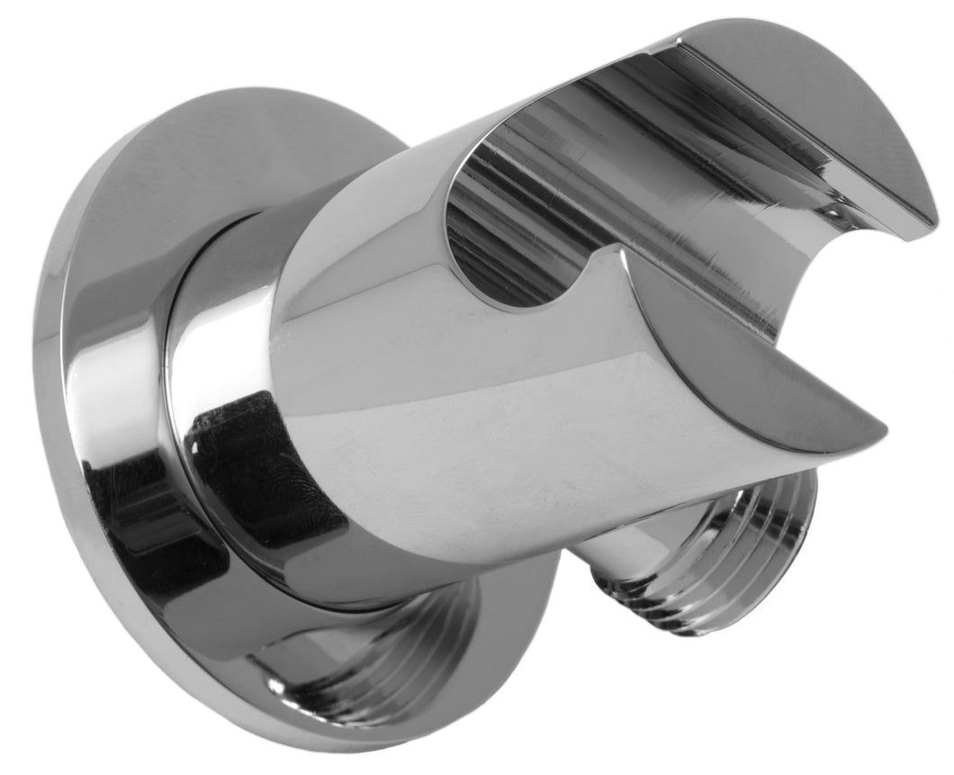 Outlet elbow and handset holder - round
