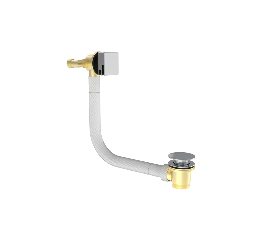 Saneux Tooga Bath Filler, Overflow & Clicker Waste - Chrome TO101